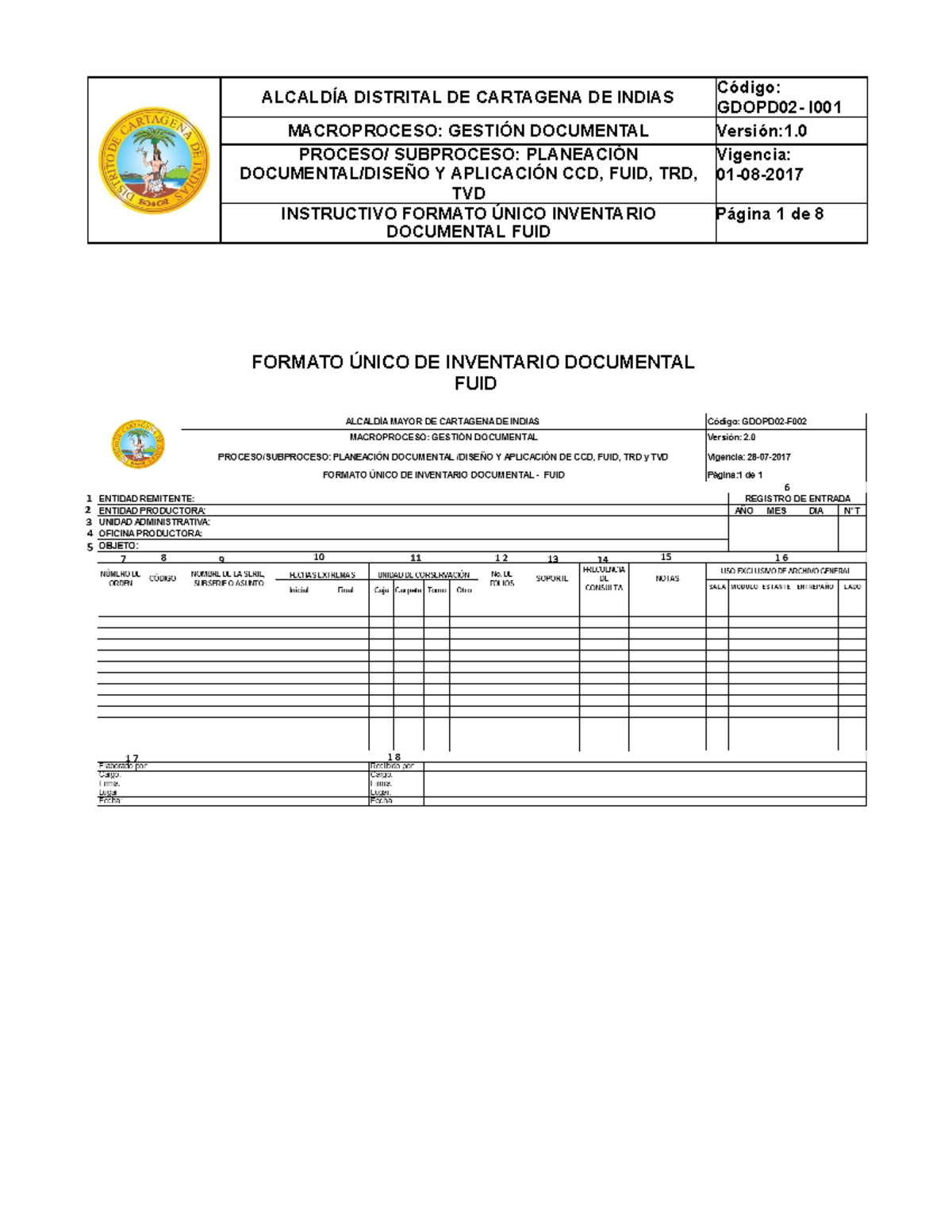 Instructivo FUID - FORMATO UNICO INVENTARIO - Administración Documental ...