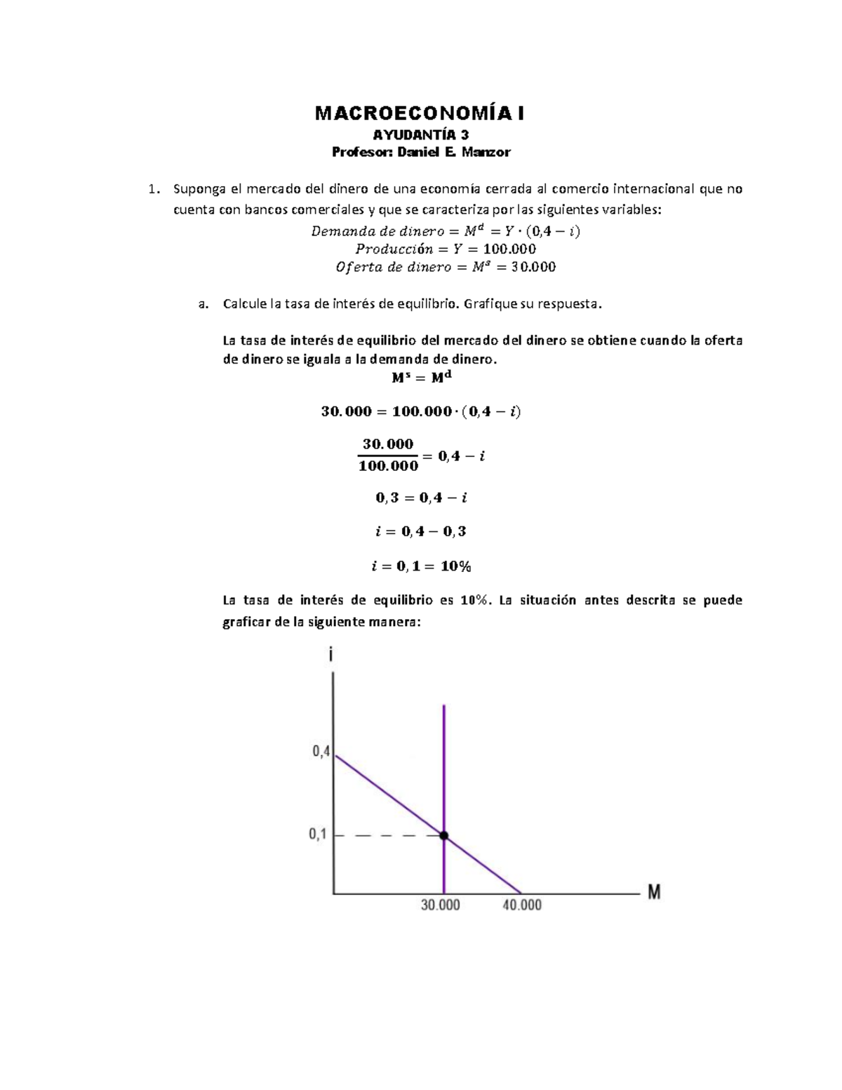 Macroeconom Ã­a I - Ayudant Ã­a 3 - Mercado Del Dinero - MACROECONOMÕA ...