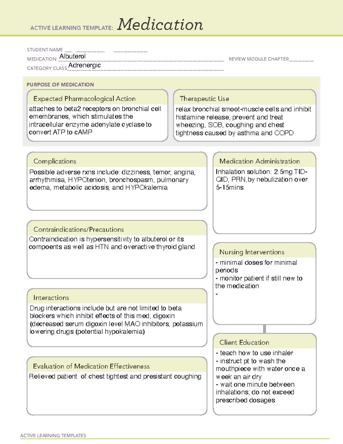 221 wk4 Meds 2:5 copy - ati templates - ACTIVE LEARNING TEMPLATES ...