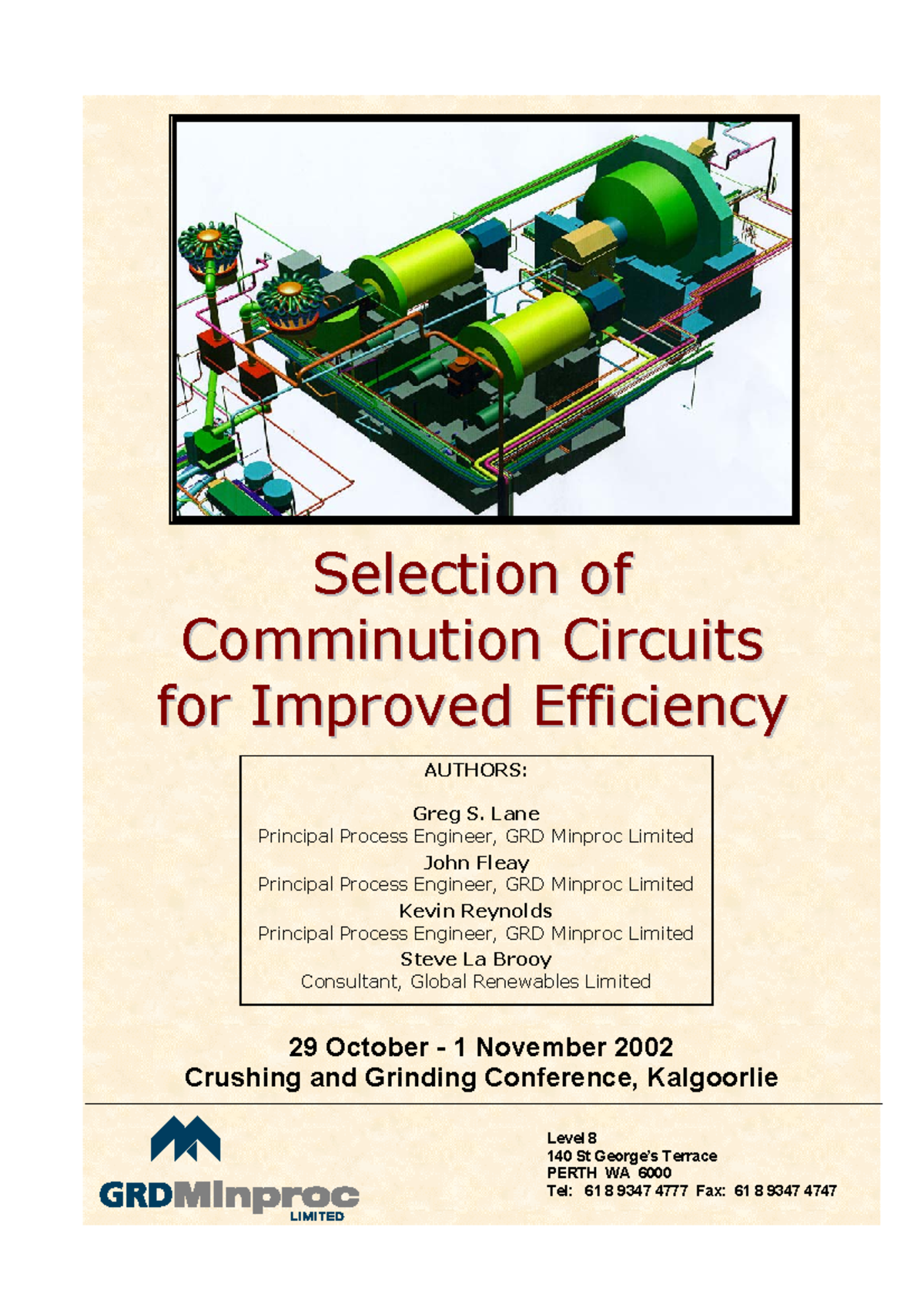 Crushing and Grinding Circuit Design - SeSelleeccttiioonn ooff ...