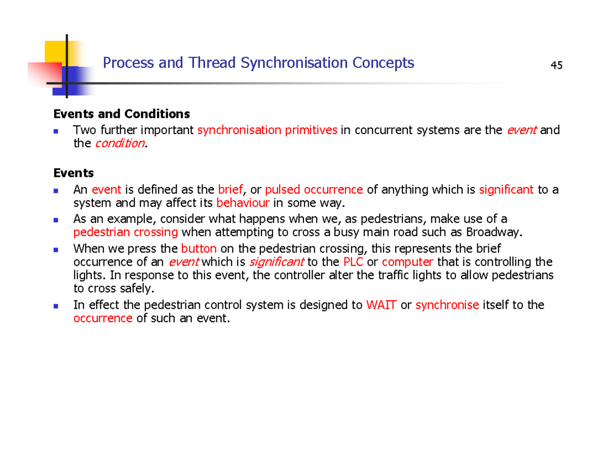 11 Process and Thread Synchronisation Concepts P4 - Events and ...