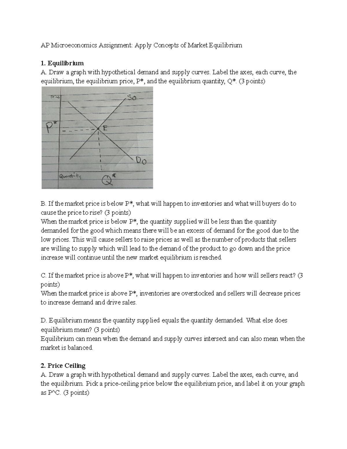 market equilibrium assignment