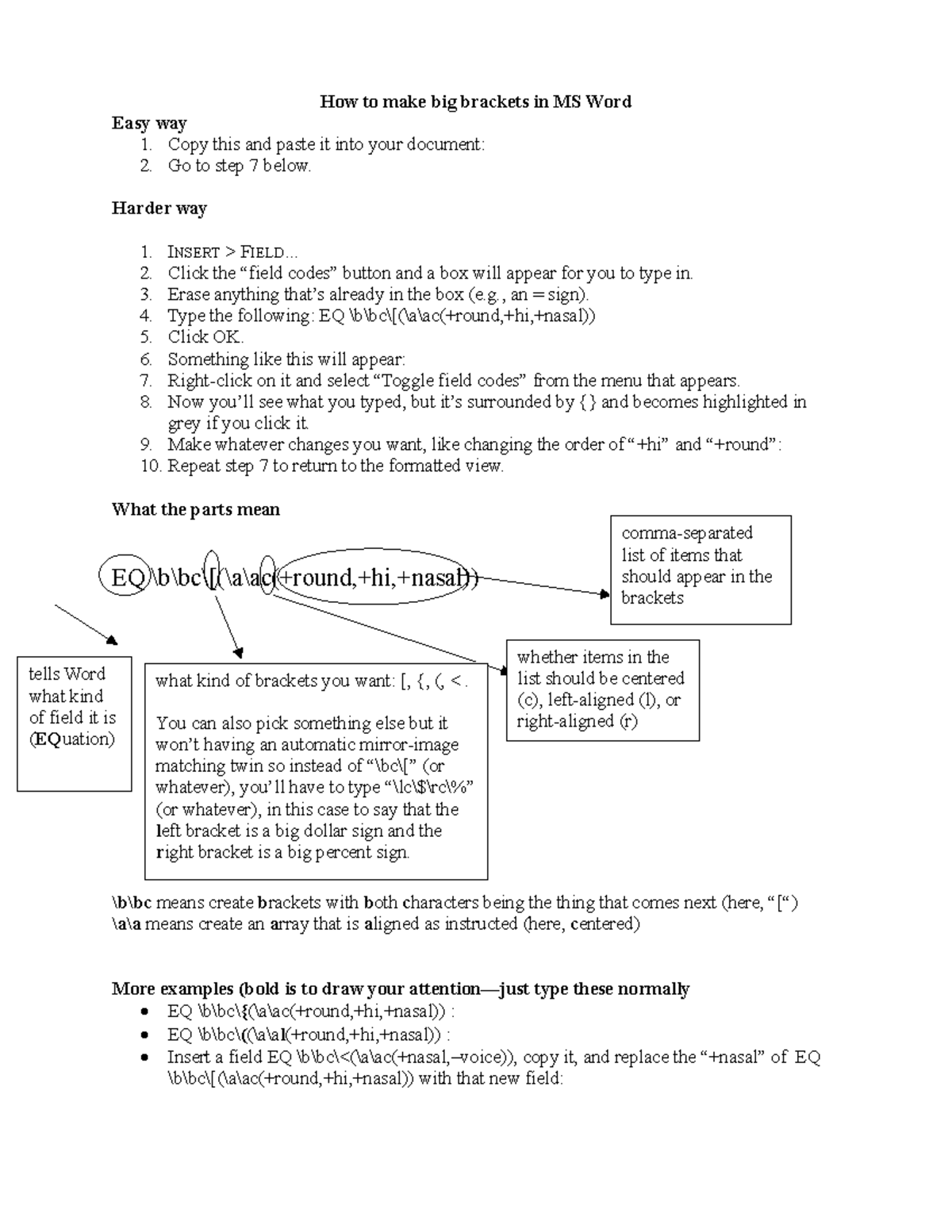 How To Brackets Useful for the first assignment. How to make big brackets in MS Word Easy