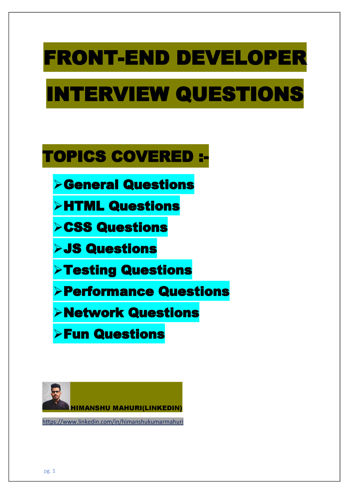 Front END Interview Questions - FRONT-END DEVELOPER INTERVIEW QUESTIONS ...