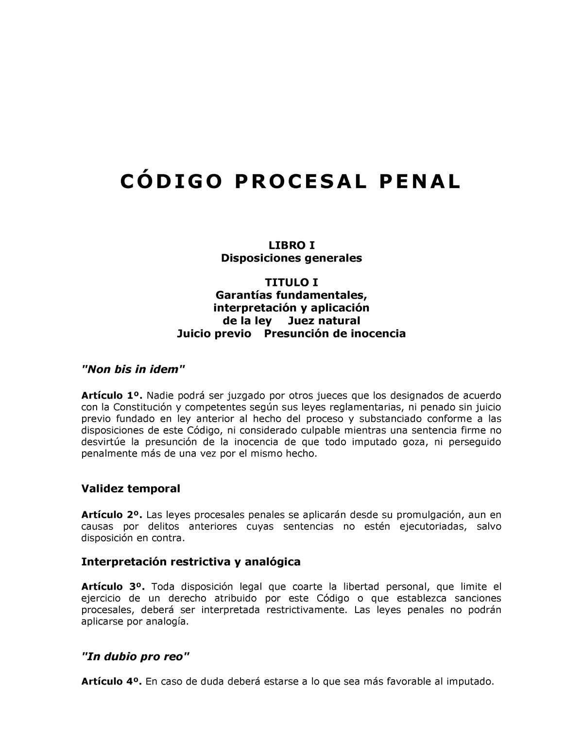 Codigo Procesal Penal DE LA Nacion - C Ó D I G O P R O C E S A L P E N ...