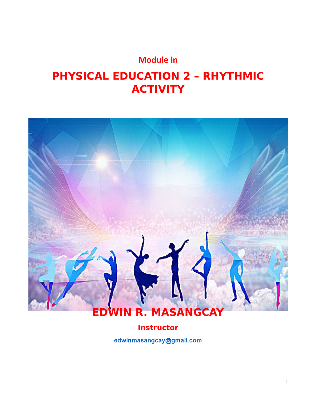 Module In PE2 Rhythmic Activities 1 Recovered Module In PHYSICAL 