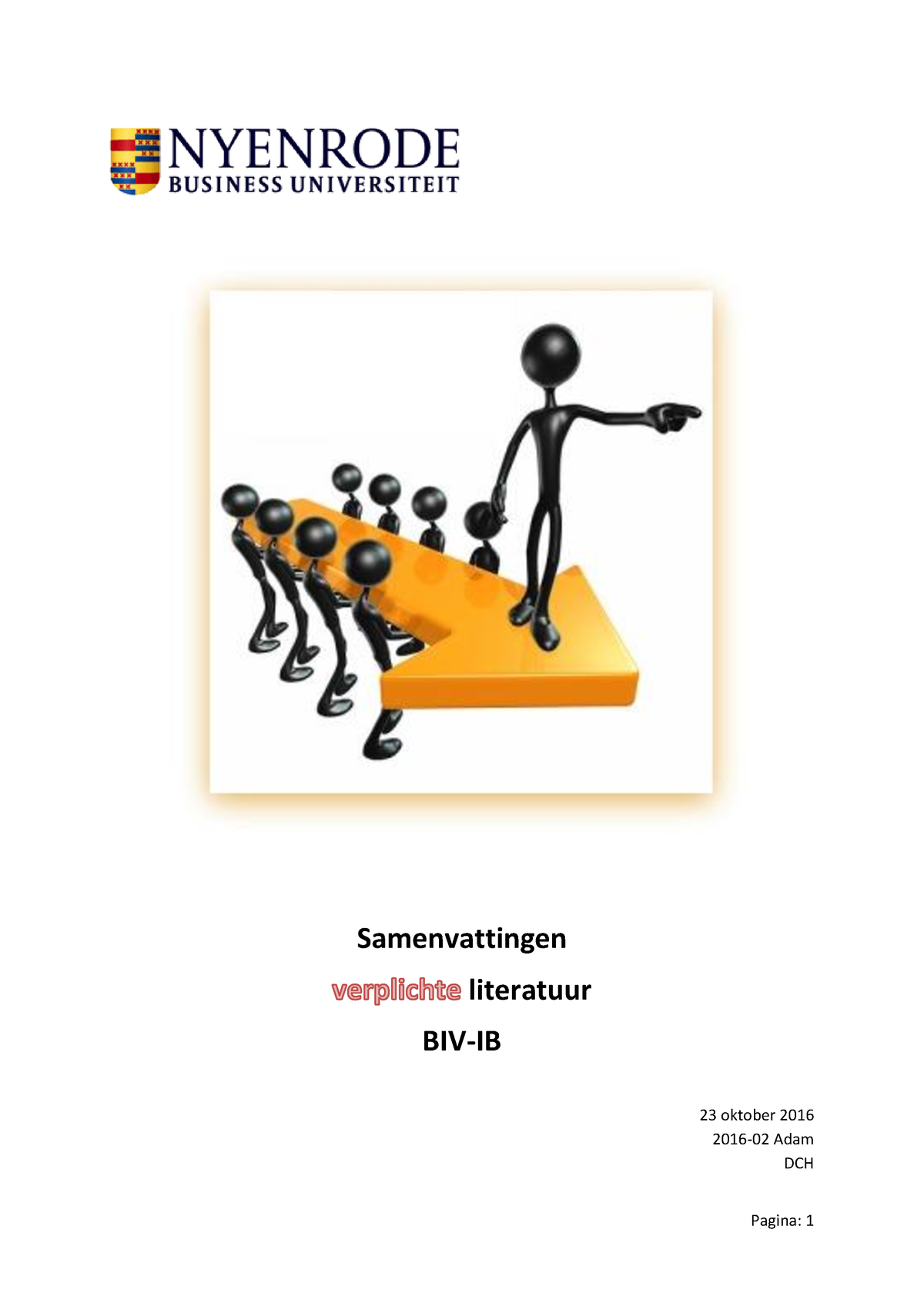 2020 Samenvatting Draft - Samenvattingen Literatuur BIV-IB 23 Oktober ...