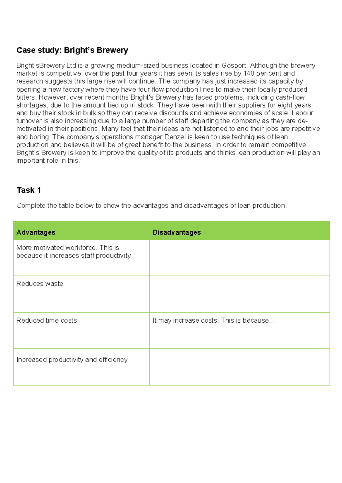 - f3 - the techniques and tools of quality management worksheet - Case ...