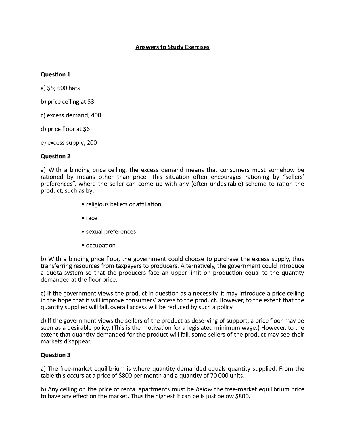 Chapter 5 Answers Econ 1010 Microeconomics Studocu