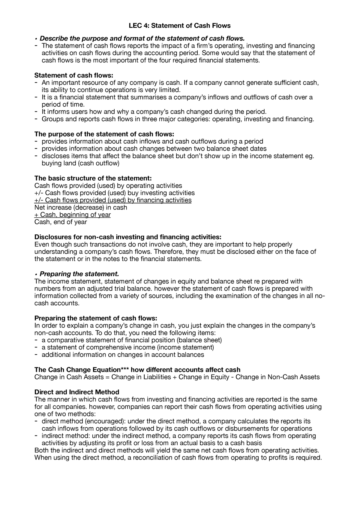 What Affects Cash Flows