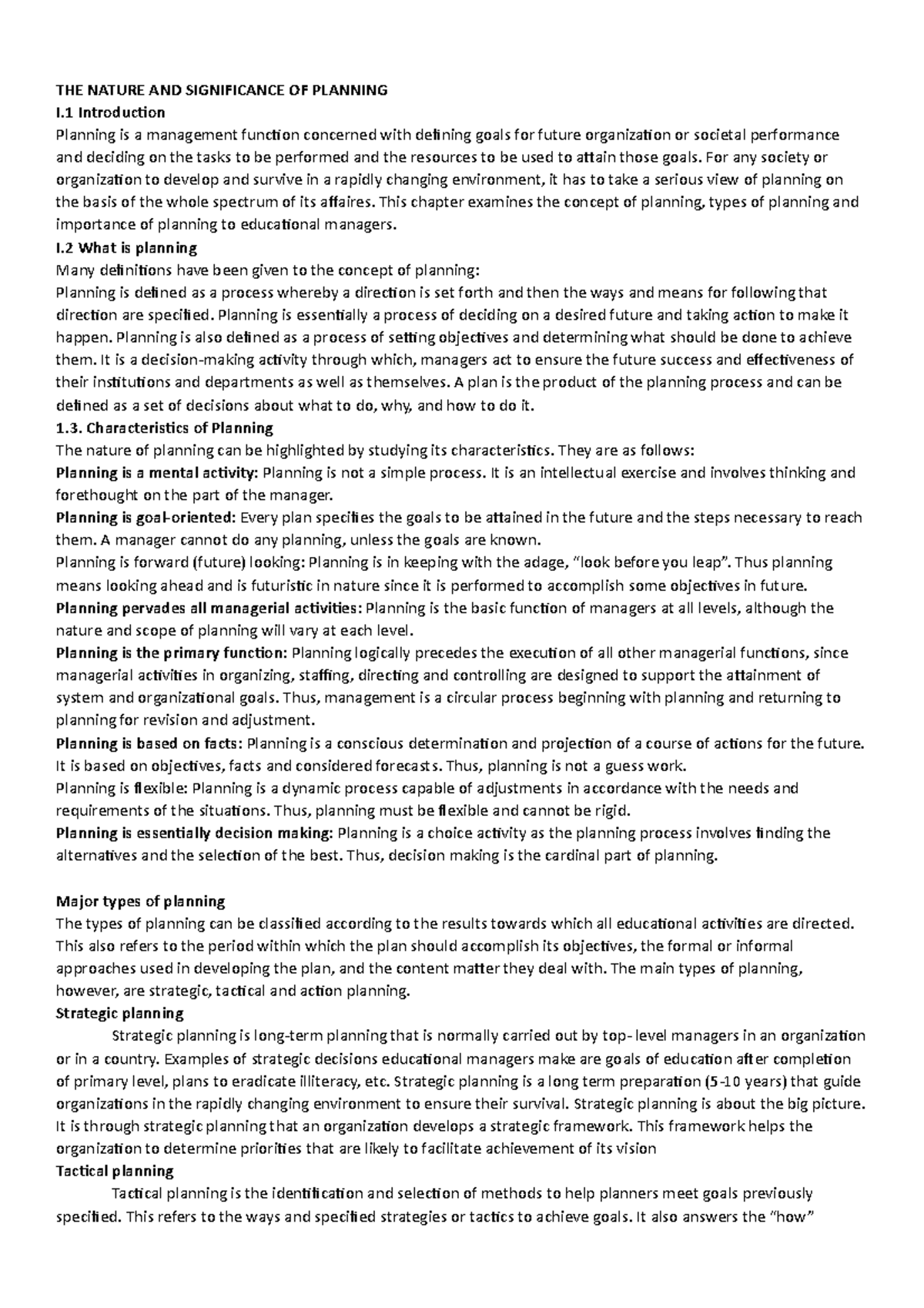 the-nature-and-significance-of-planning-the-nature-and-significance