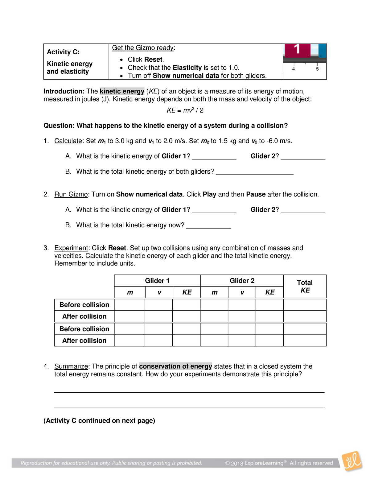 air track experiment lab report