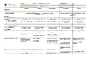 DLL Q1 English WEEK4 - yes - GRADES 1 to 12 DAILY LESSON LOG School ...