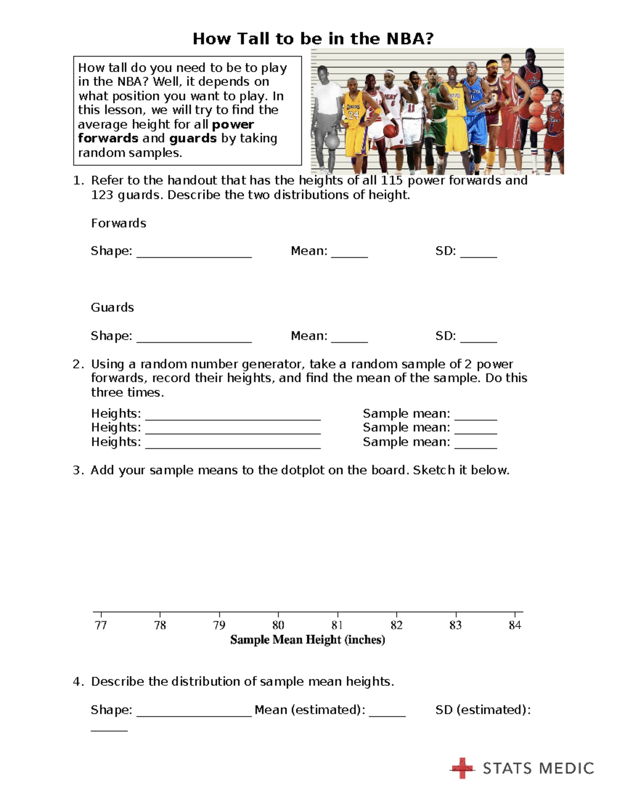 Day 4 How Tall to be in the NBA 2 - How Tall to be in the NBA? 1. Refer ...