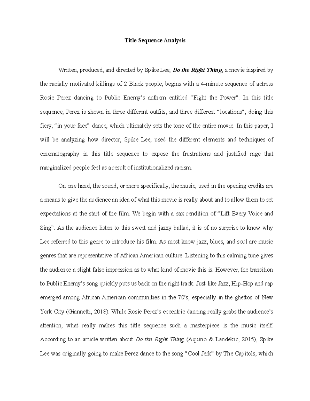Title Sequence Analysis - Title Sequence Analysis Written, produced ...