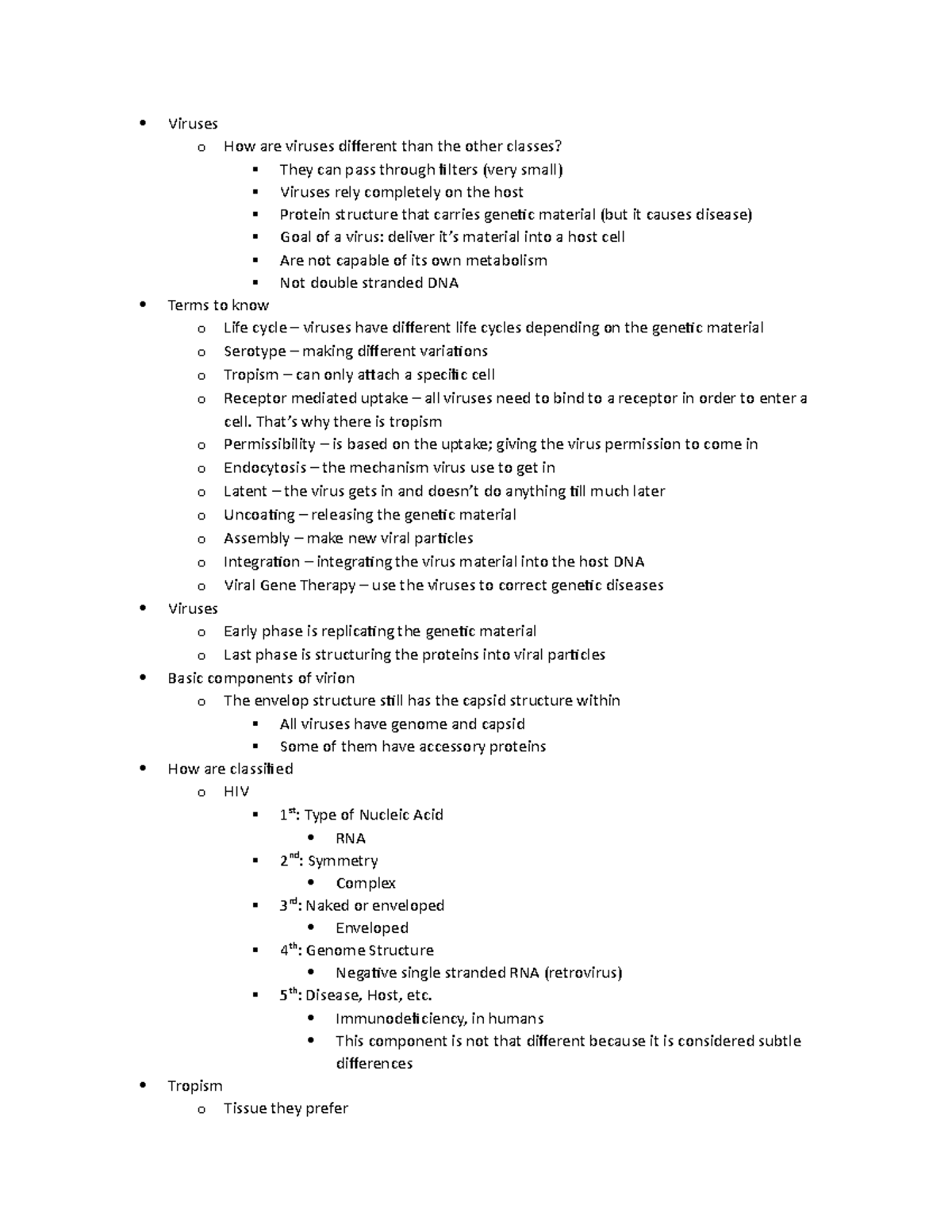 Lesson 5a Viruses - notes - Viruses o How are viruses different than ...