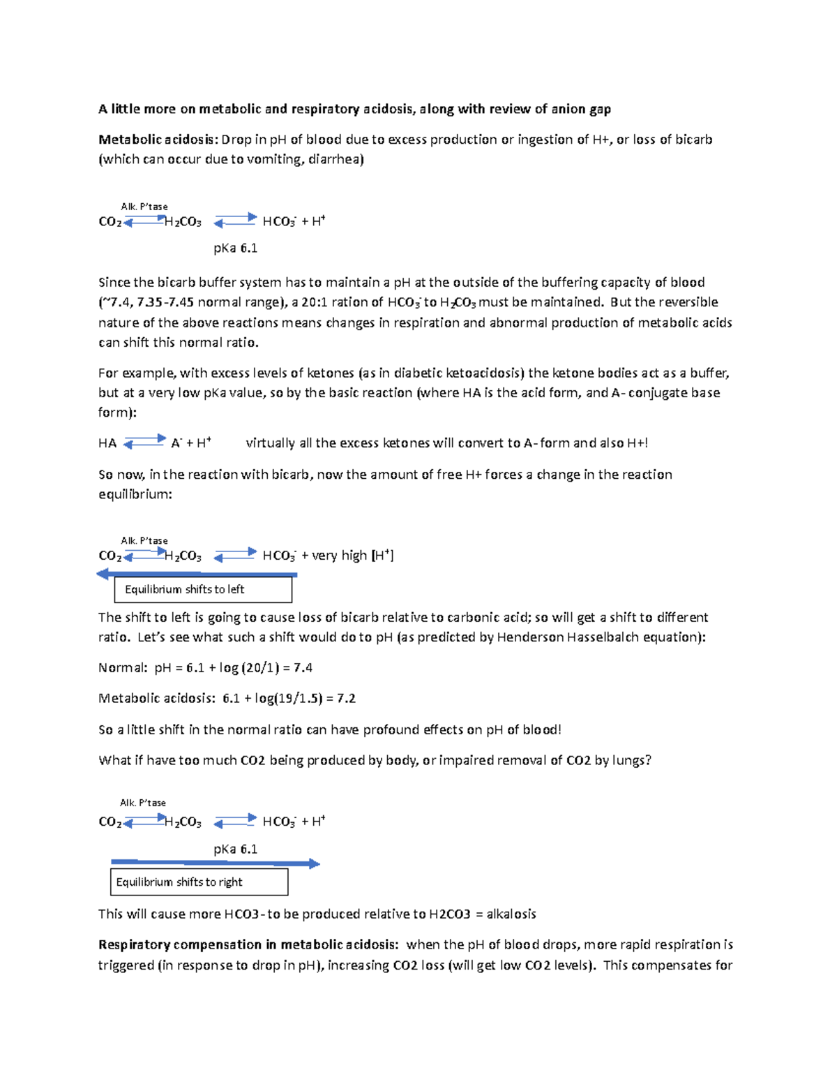 Practice metabolic and respiratory acidosis A little more on