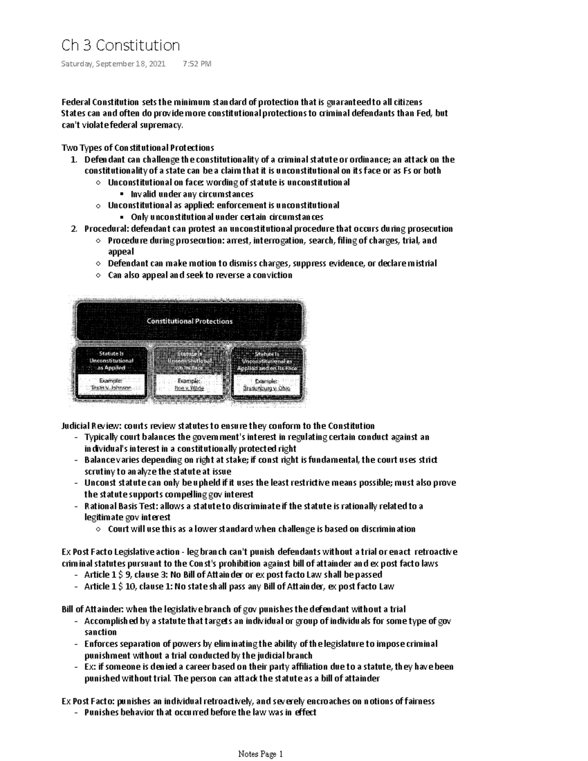 Chapter 3 - Criminal Law Notes with Professor Jason Fiesta - PLA 3306 ...