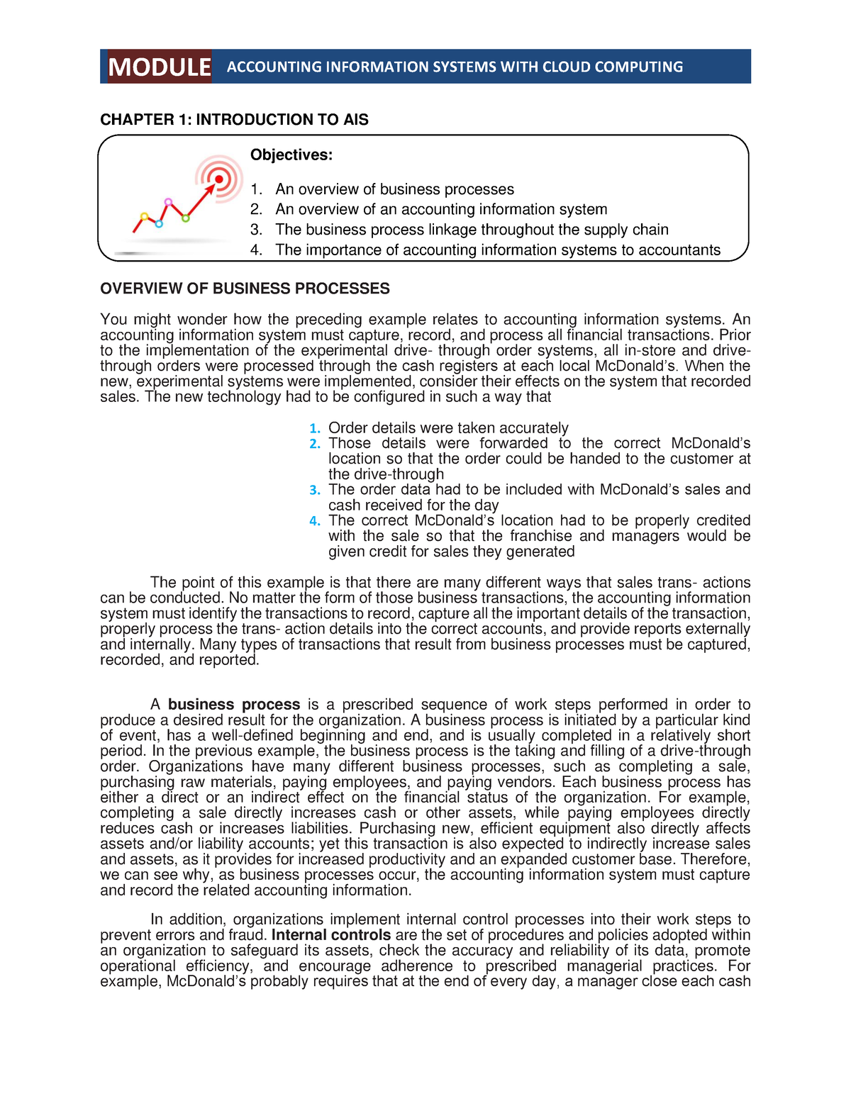 Chapter 1 - Introduction TO AIS - Accountancy - ICCT Colleges - Studocu