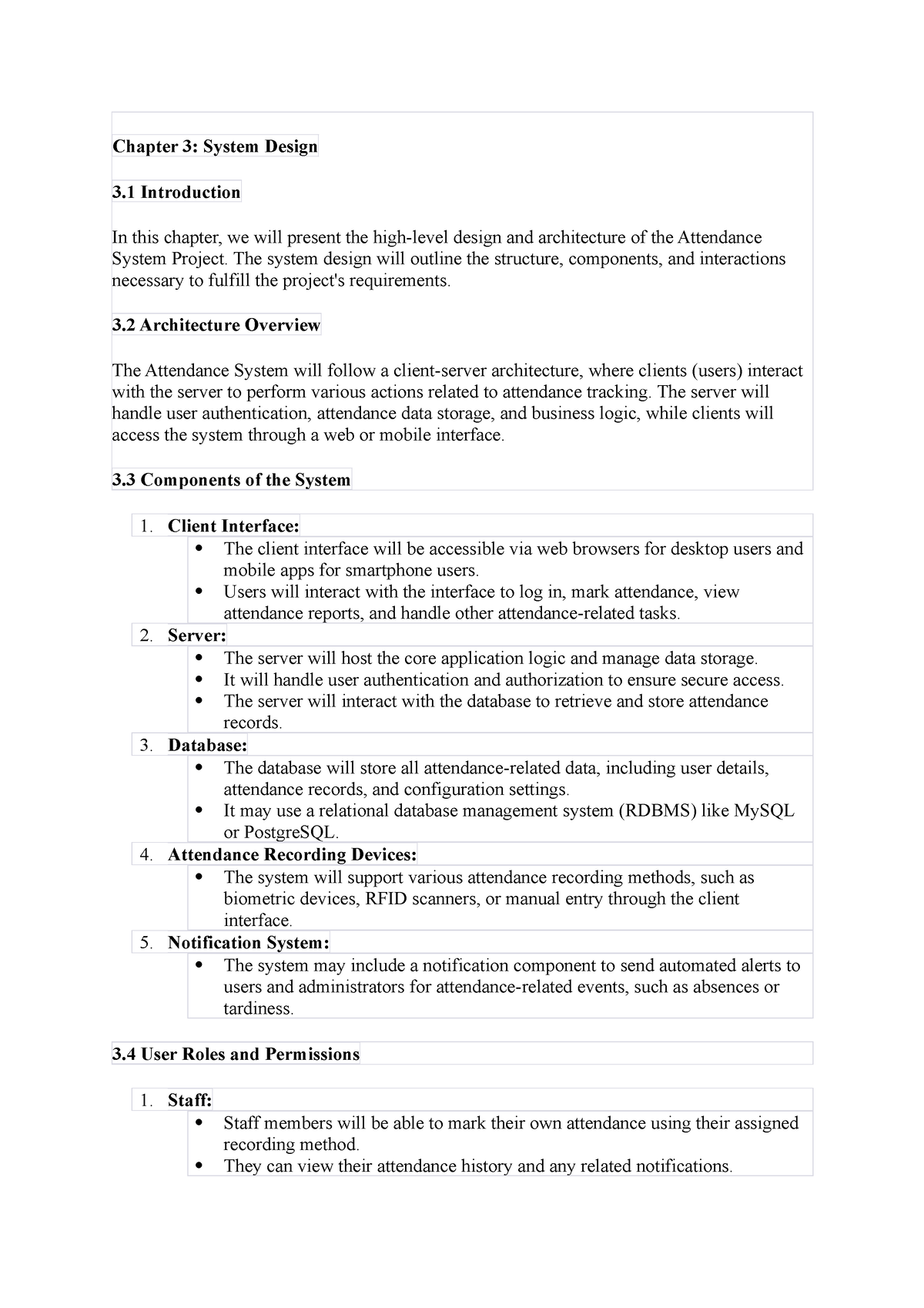 Chapter 3 - NOTES - Chapter 3: System Design 3 Introduction In This ...