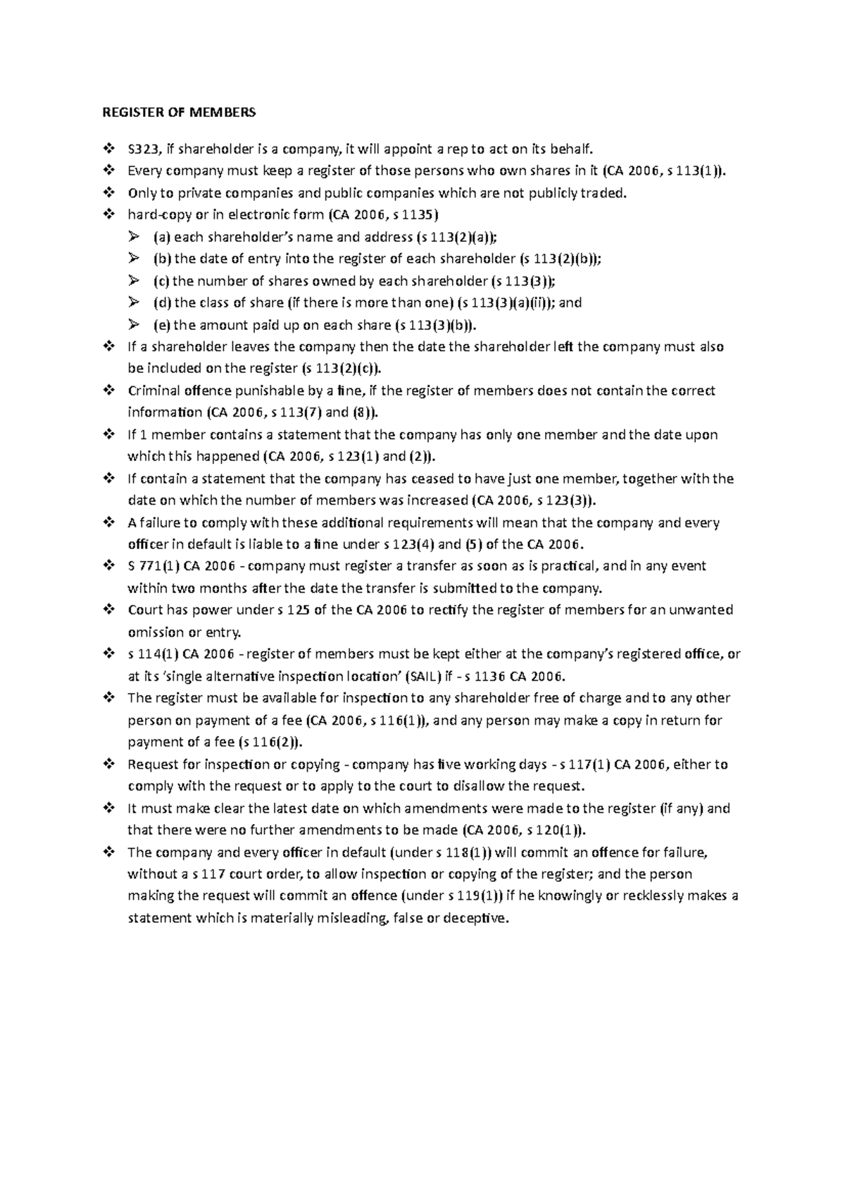 Register of Members - REGISTER OF MEMBERS S323, if shareholder is a ...
