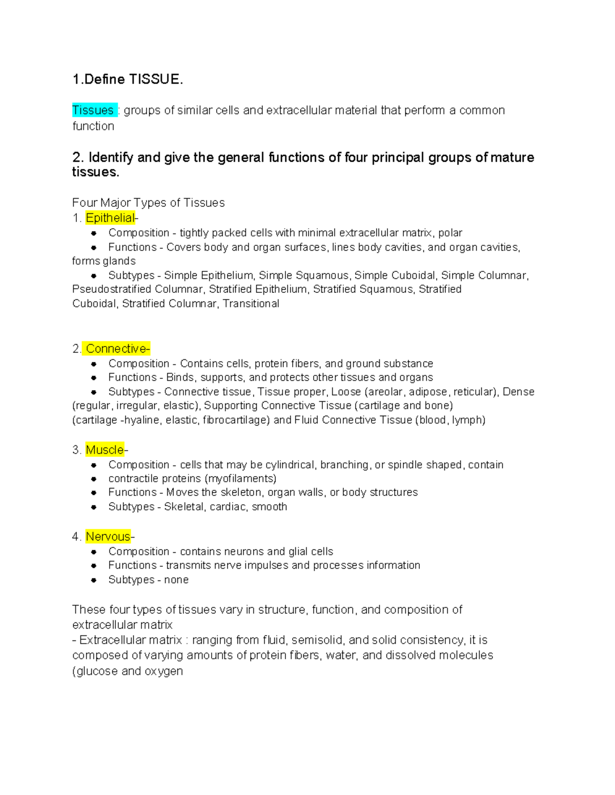 ANATOMY AND PHYSIOLOGY CHAPTER 2 SUMMARY visual data 2