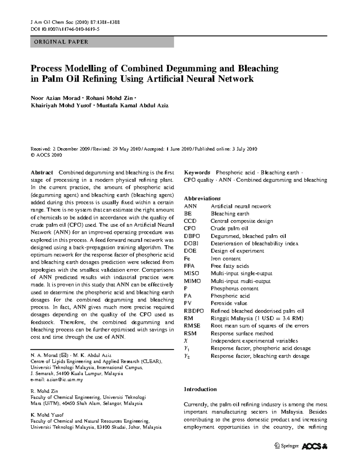 2010 Process Modelling of Combined Degum - O R I G I N A L P A P E R ...