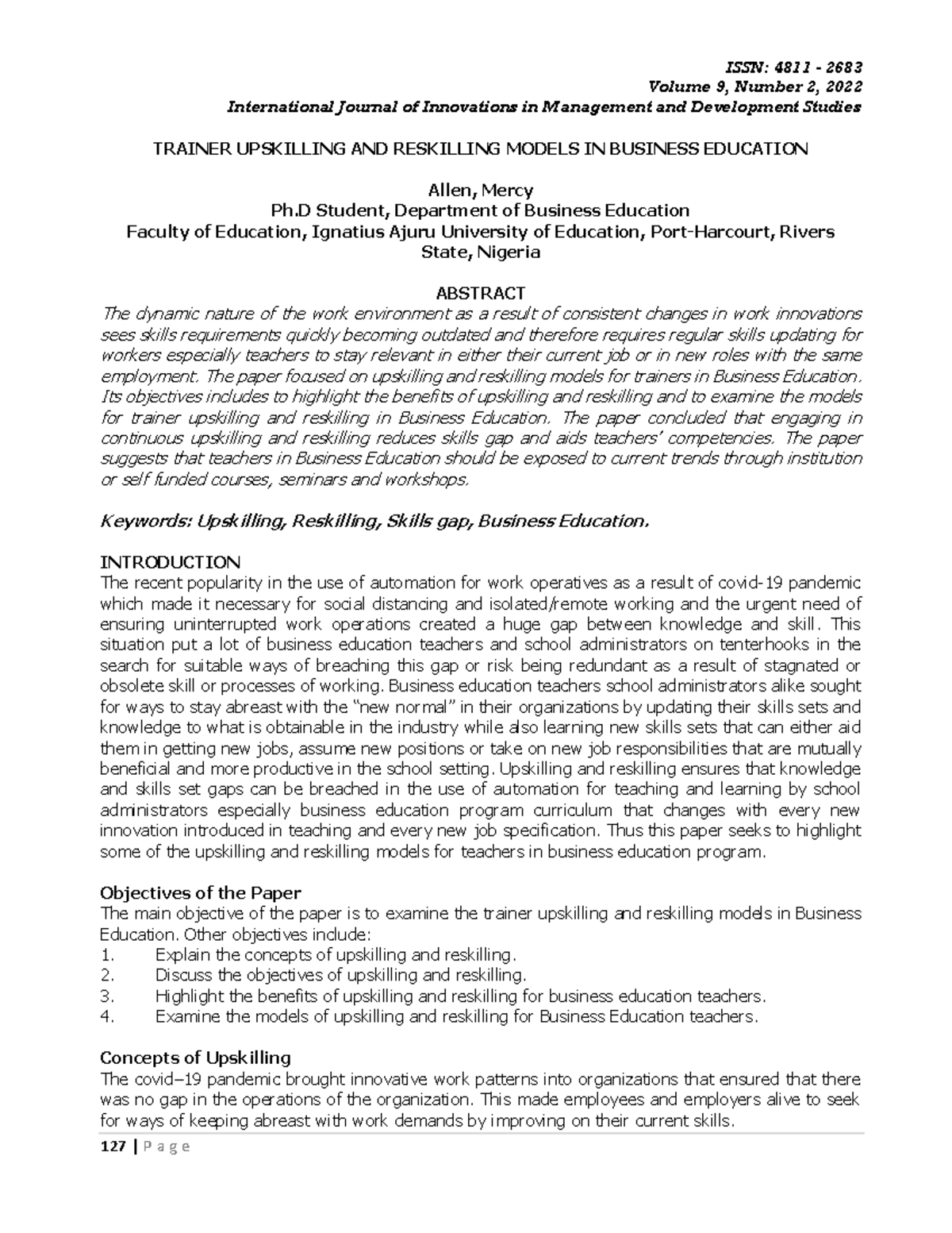 Trainer+ Upskilling+AND+ Reskilling+ Models+IN+ Business+ Education ...