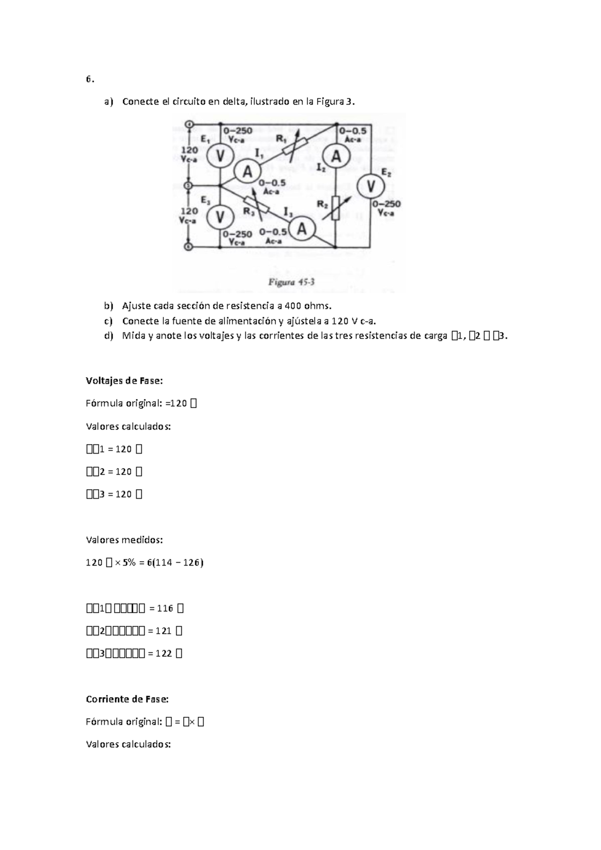 6 Y 4 - Partes De Laboratorios - 6. A) Conecte El Circuito En Delta ...