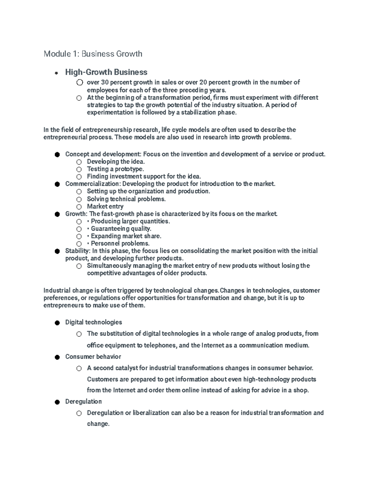 business-growth-stratages-module-1-business-growth-high-growth