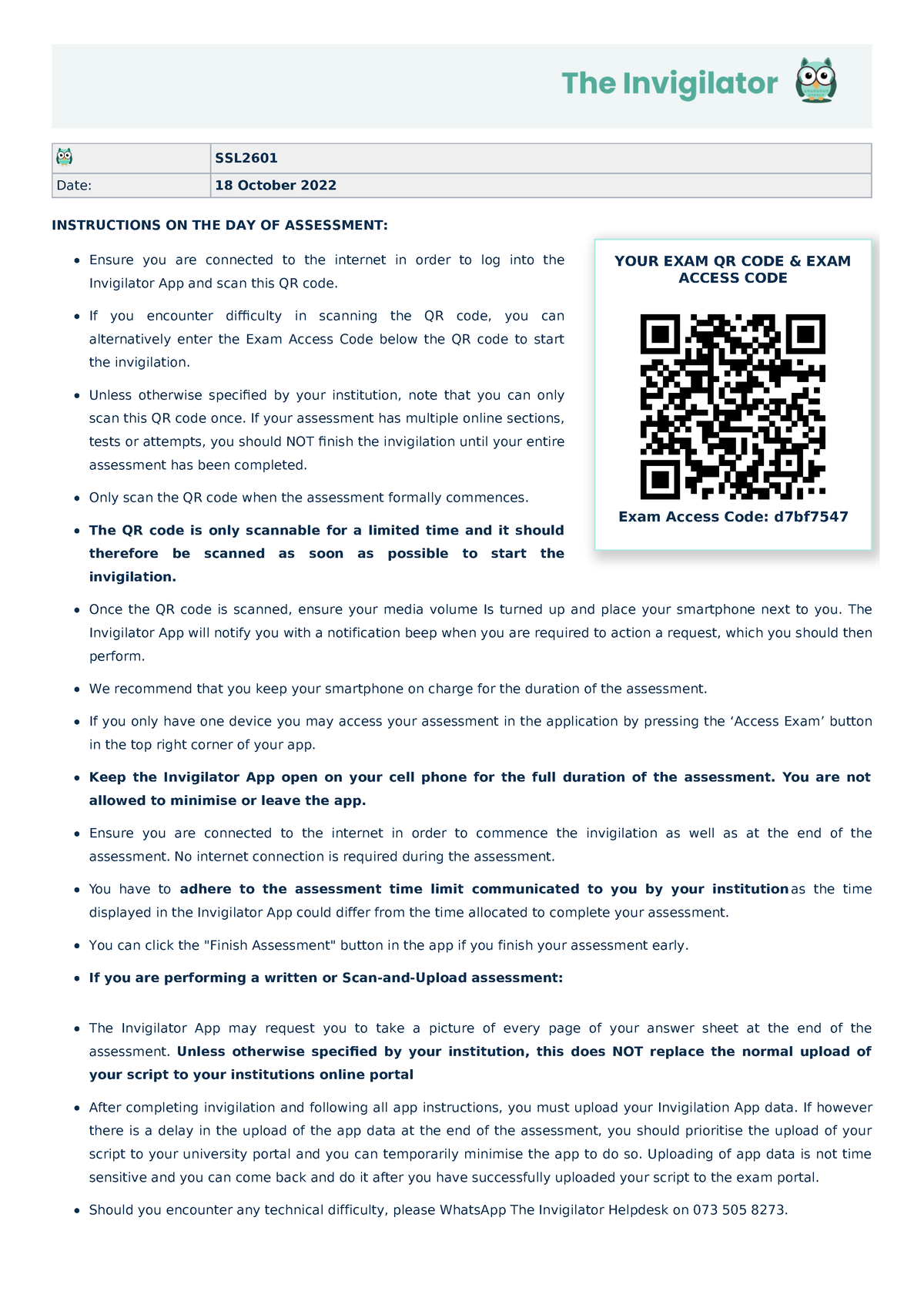 qr-code-and-student-instruction-document-ssl2601-your-exam-qr-code