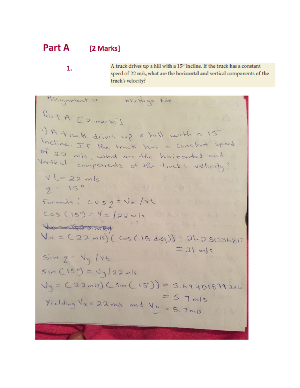 Assigmnent 2 - Physics - PHY 2054L - Studocu