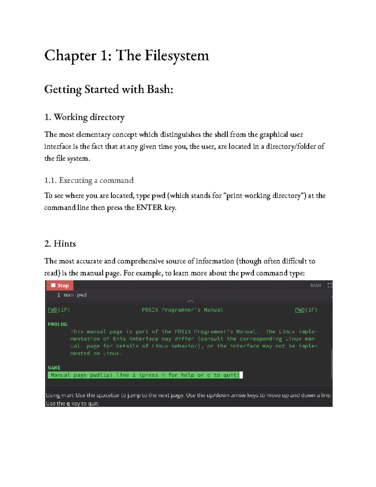 Web Systems notes - Chapter 1: The Filesystem Getting Started with Bash ...