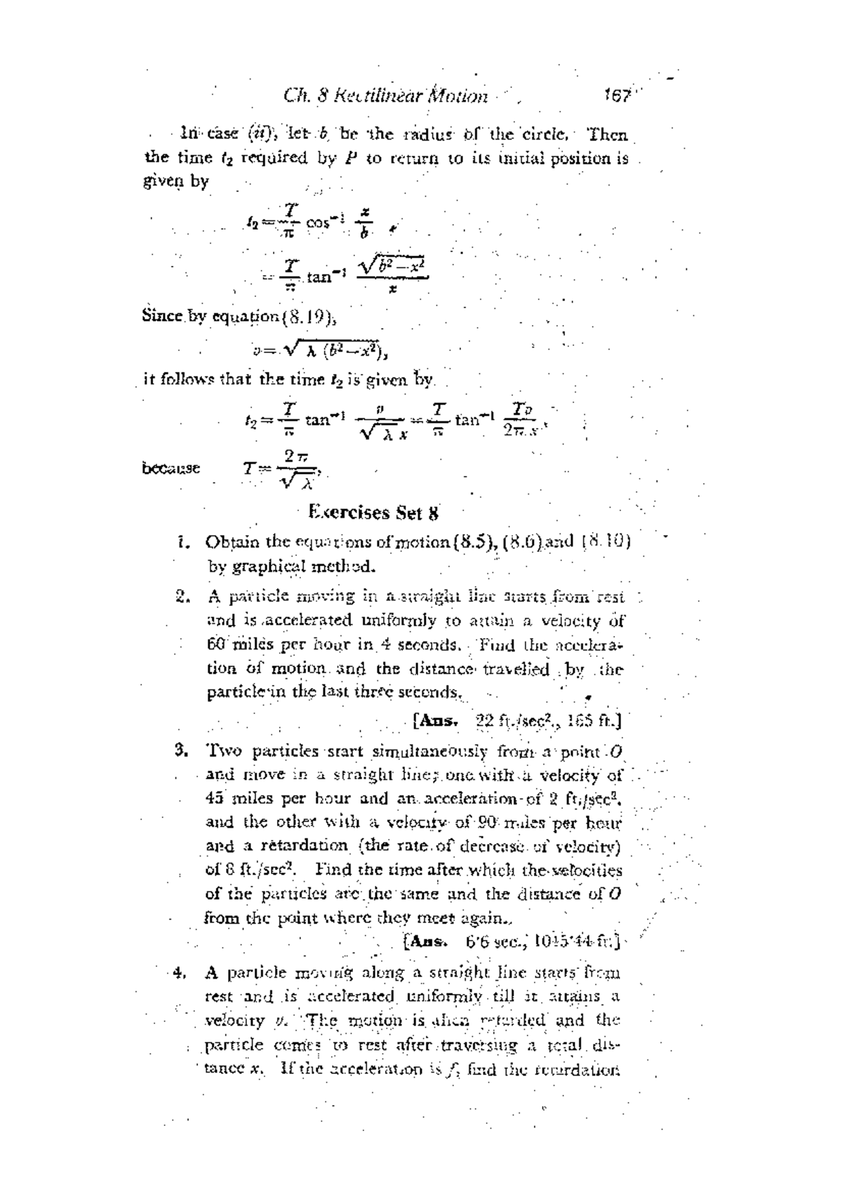 Ch08 rectilinear motion solution - ______ 3-:E£°a j E,->