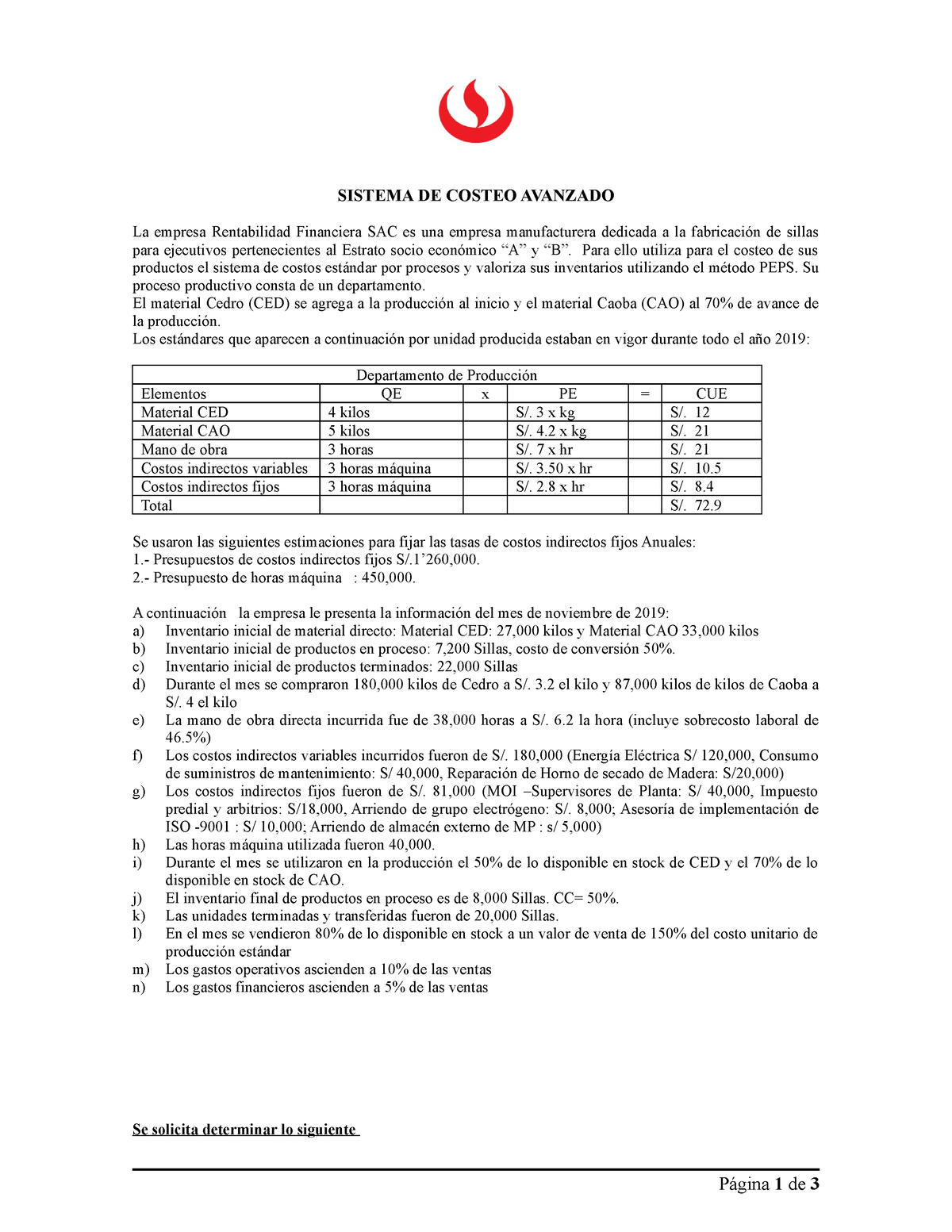 Matriz De Costeo Sopa 3141