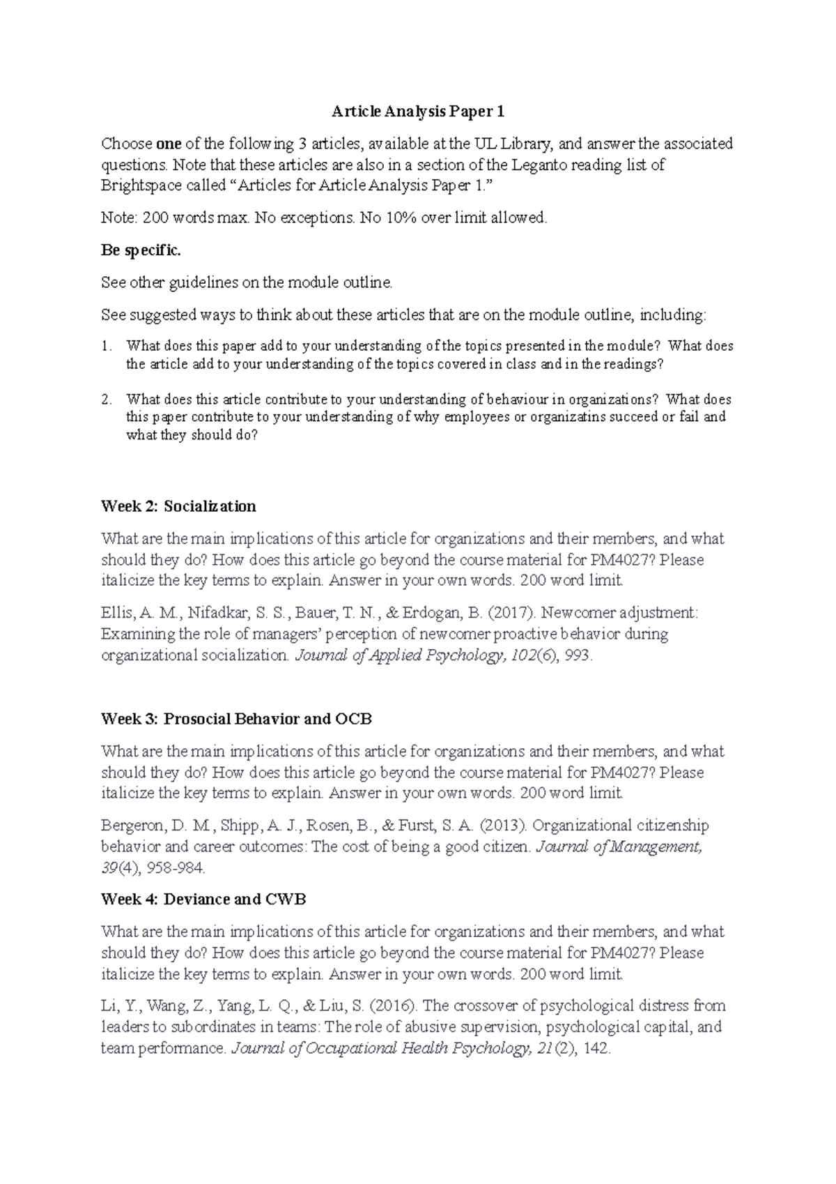 article analysis example paper