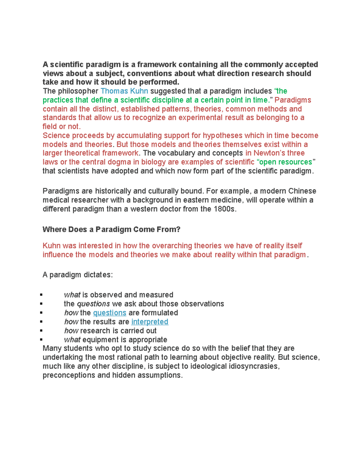 Paradigm - notes and lectures - A scientific paradigm is a framework ...