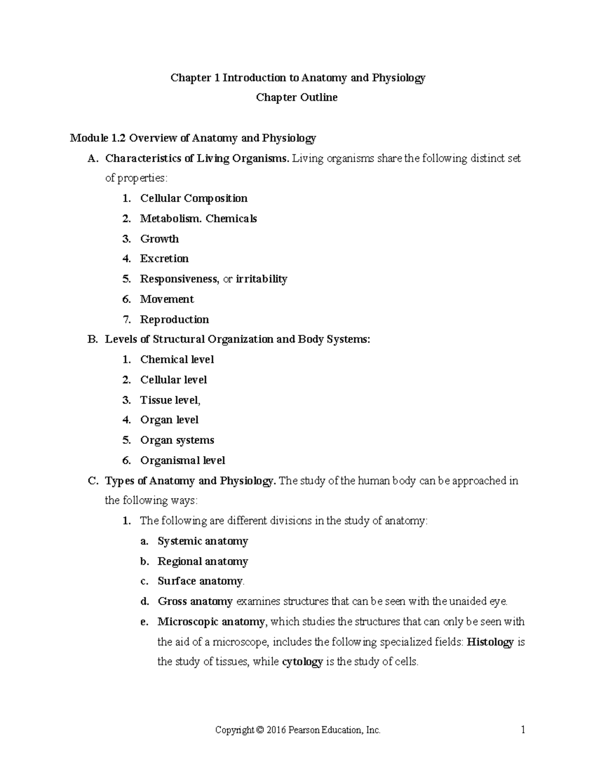 Chapter 1 Outline Amerman Student version - Chapter 1 Introduction to ...