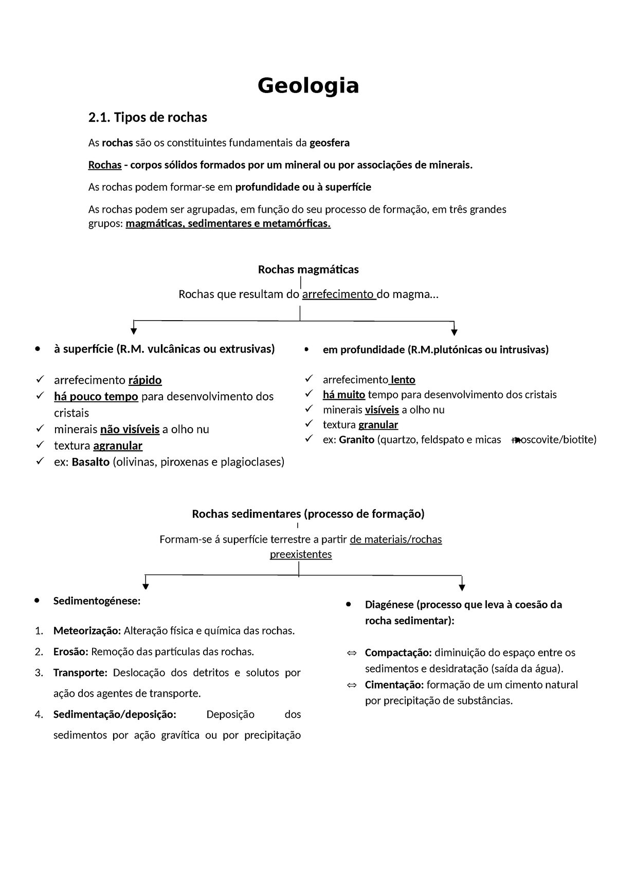 Geologia 2 Geologia 2 Tipos De Rochas As Rochas São Os Constituintes Fundamentais Da Geosfera 4120