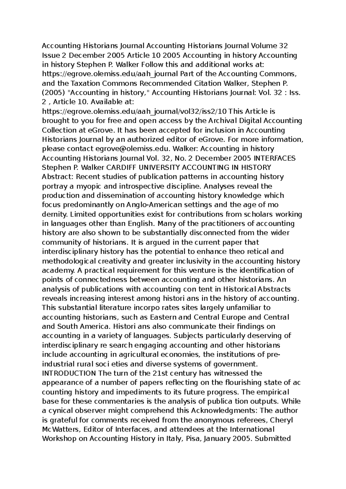 96 accounting notes Accounting Historians Journal Accounting