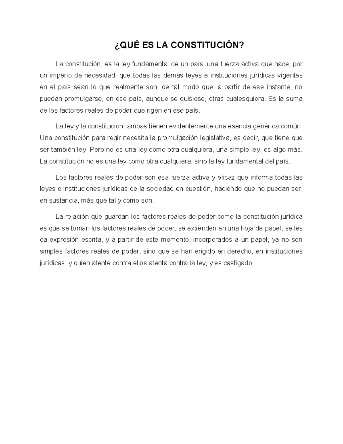 Qué es la Constitucion - ¿QUÉ ES LA CONSTITUCIÓN? La constitución, es ...