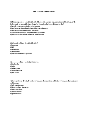 Bio 202 Spring 2019 Exam #1 Erster - BIO 202 - Studocu