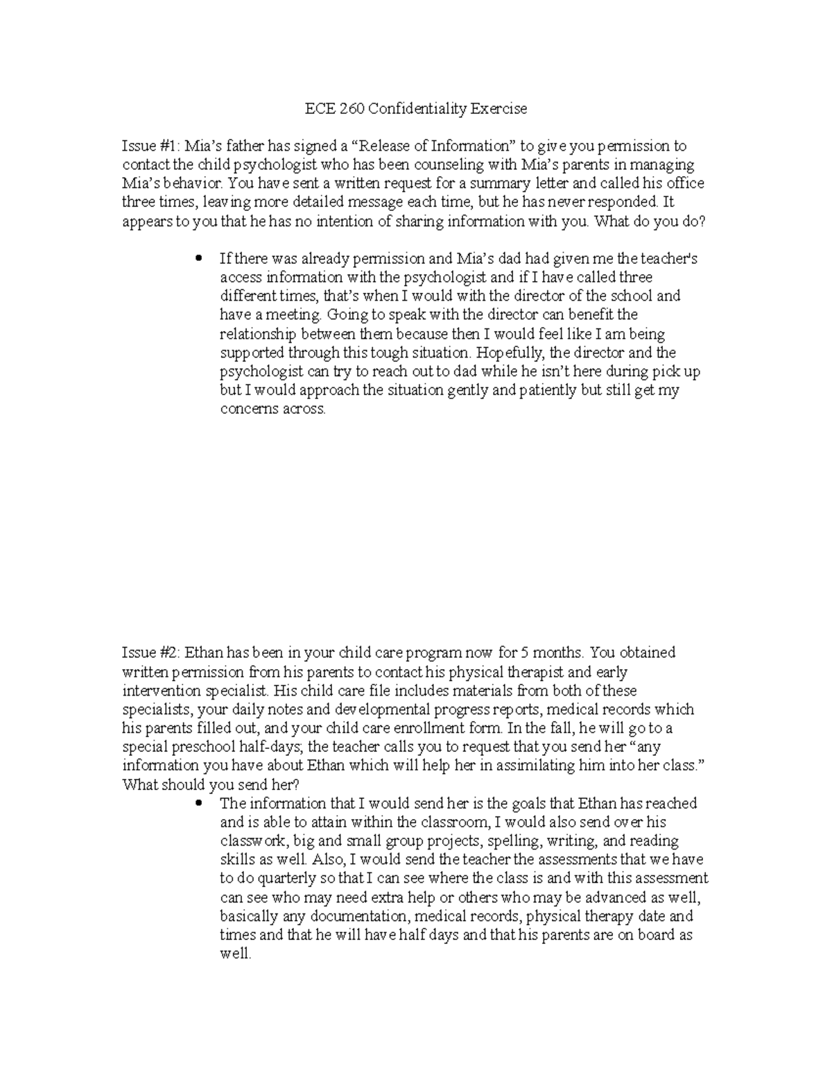 ECE 260 Confidentiality Class Exercise - ECE 260 Confidentiality ...