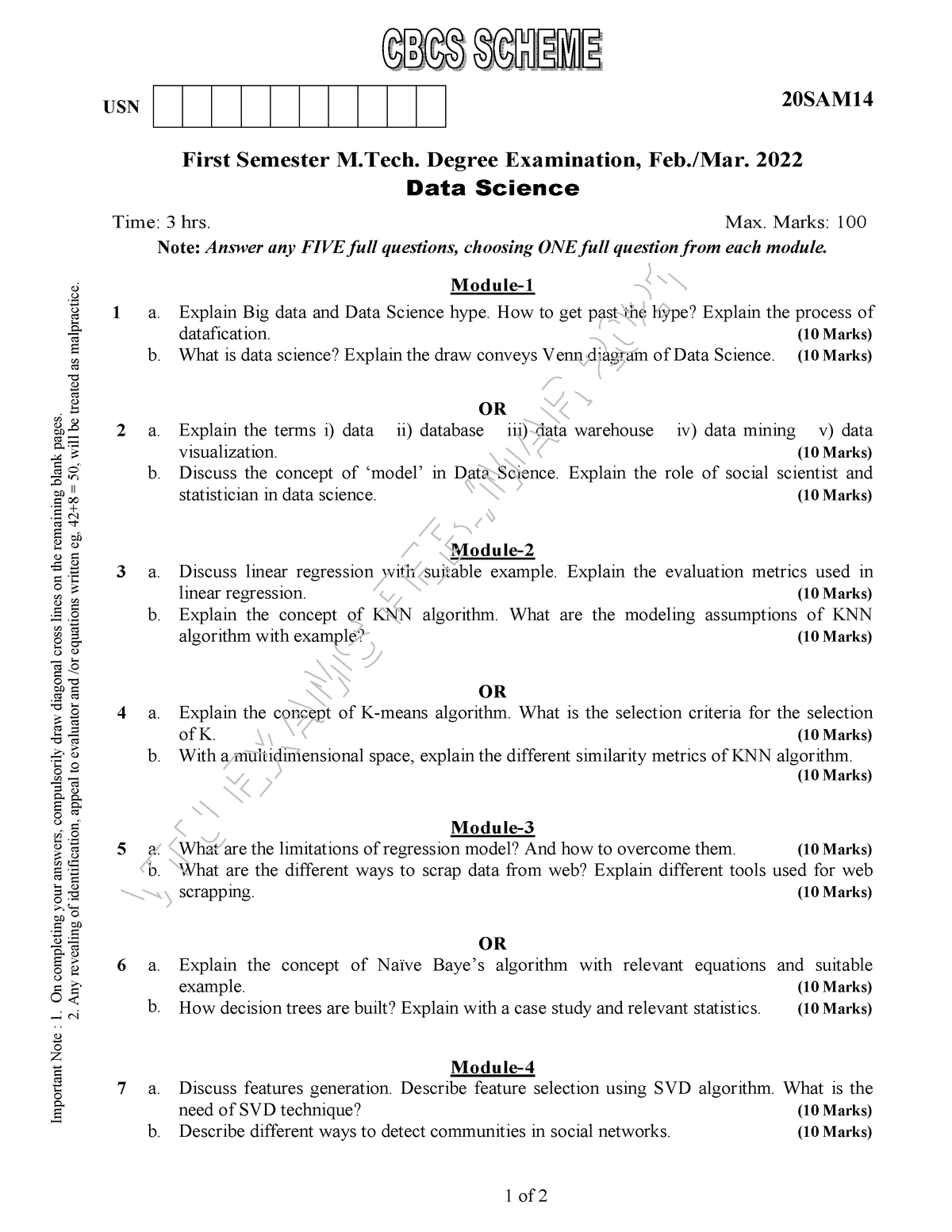 vtu phd model question paper