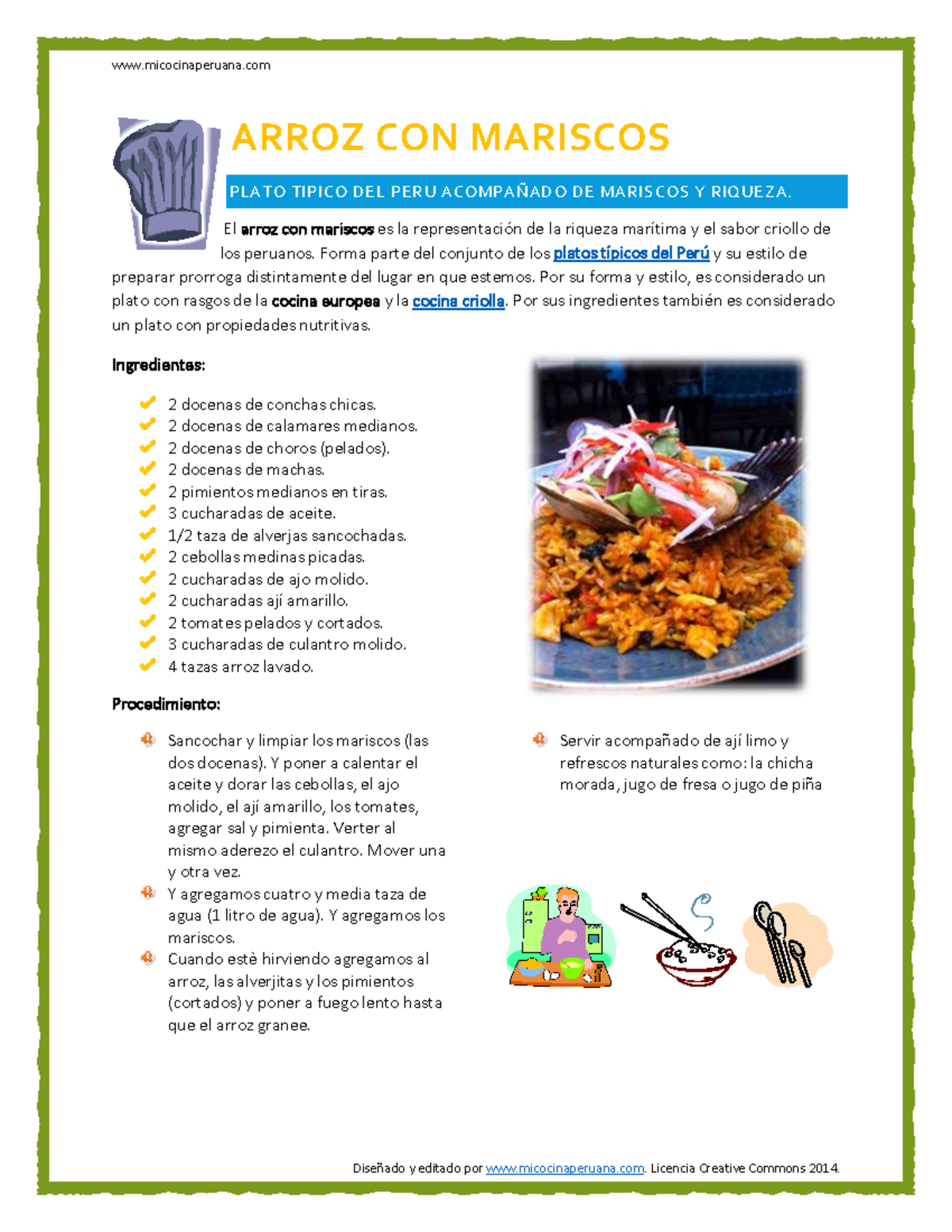 Arroz con Mariscos micocinaperuana Diseñado y editado por Arroz con Mariscos micocinaperuana Diseñado y editado por