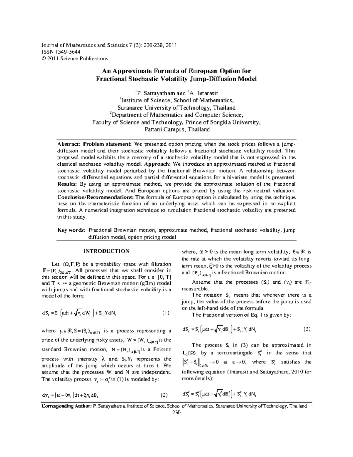 An Approximate Formula of European Optio - Journal of Mathematics and ...