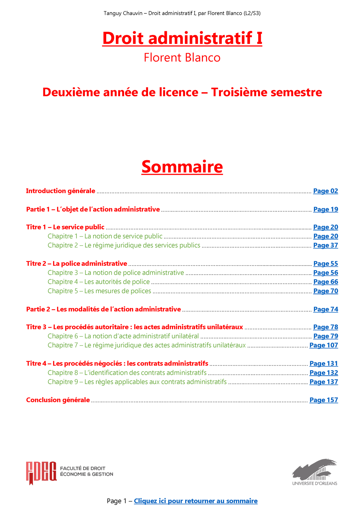 CM Droit Administratif I 2 - Droit Administratif I Florent Blanco ...