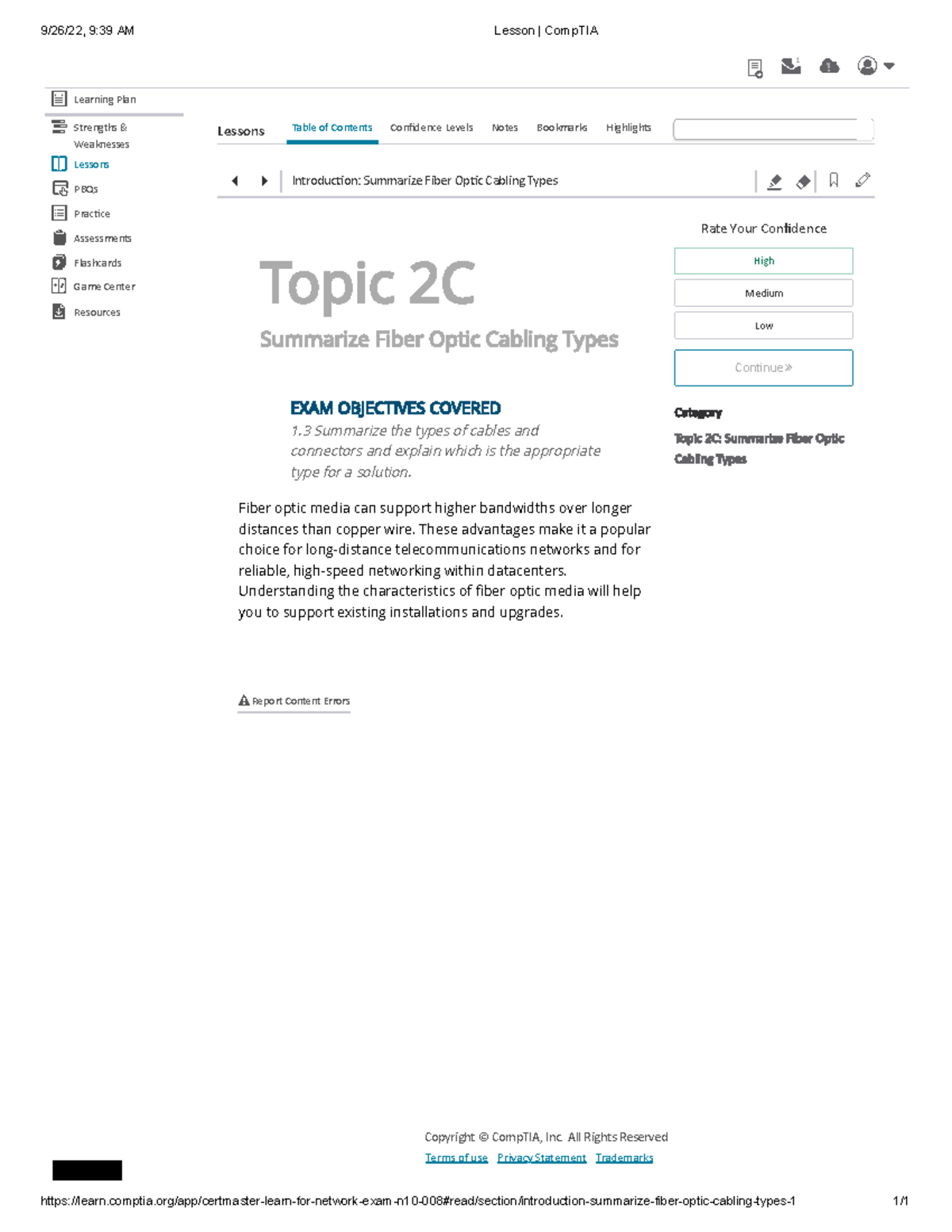 Lesson 2-16 - CompTia Network+ Ebook Chapter 2 - 9/26/22, 9:39 AM ...