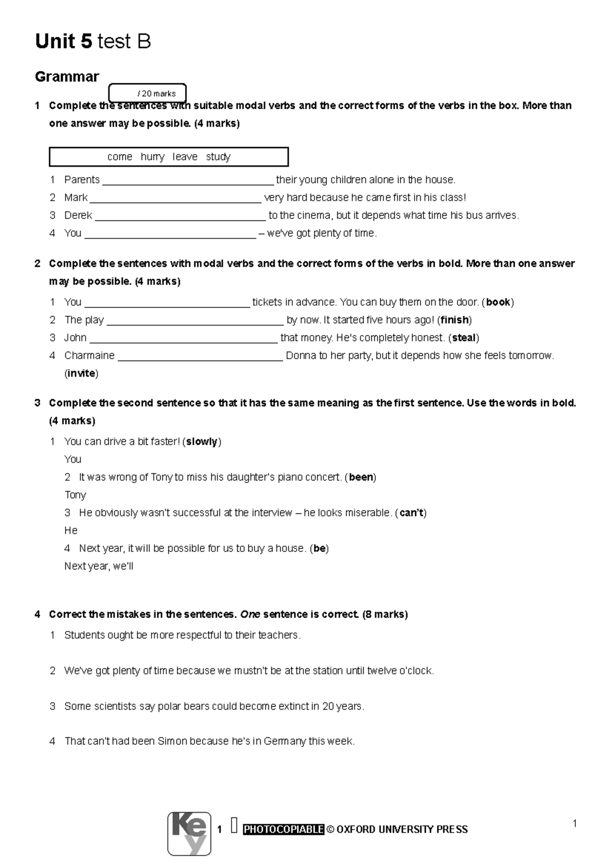 KTB 1 - Unit 5 Test B - EJERCICIOS PREPARACIÓN EXAMEN INGLÉS B2 ...