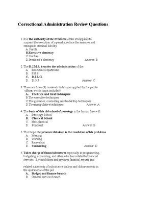 100 Qs CLJ - 100 Questionnaires CLJ - 100 QUESTIONNAIRES – CRIMINAL LAW ...